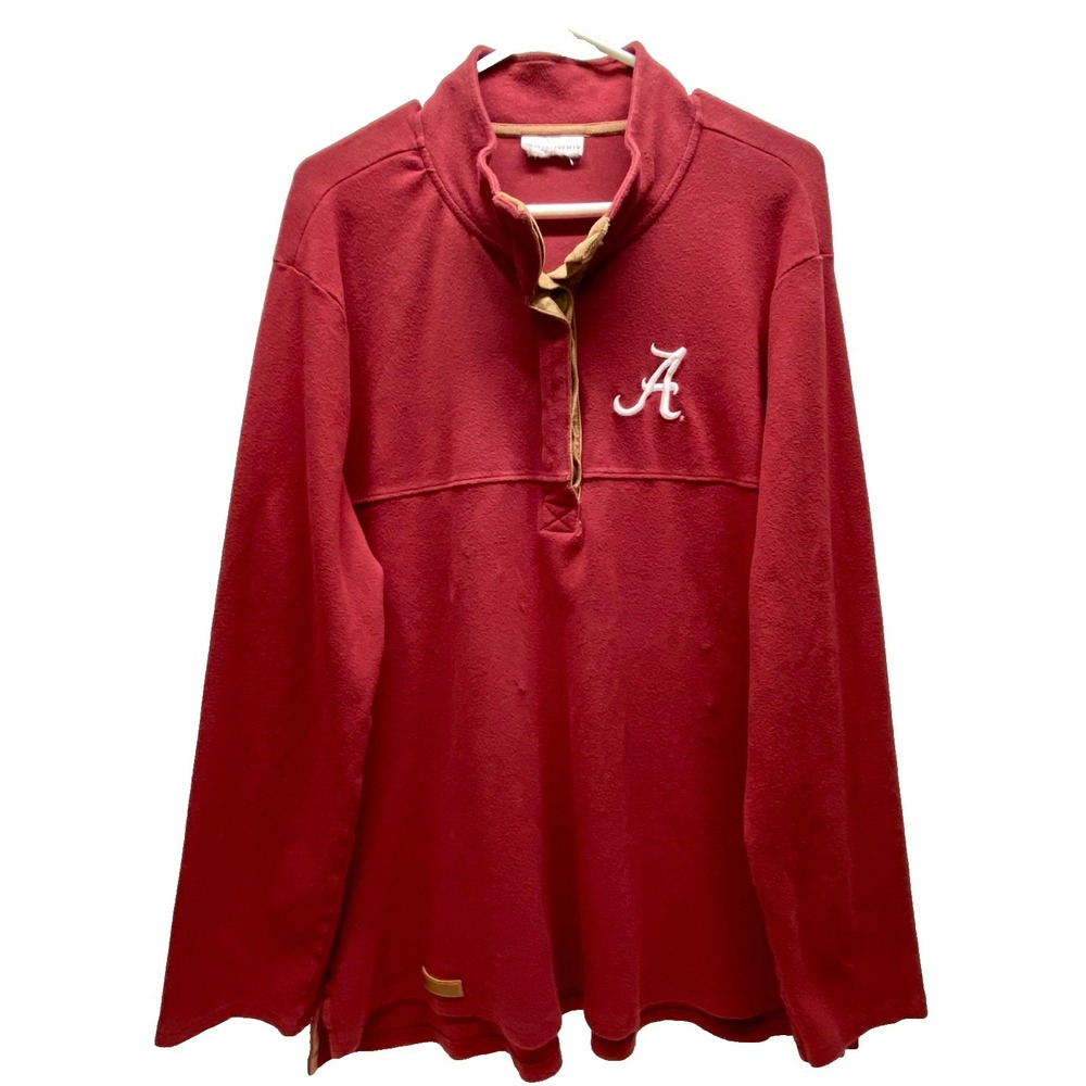 Alabama Crimson Tide Shirt Women's XXL Burgundy Marleylilly 1/4 Button Popover